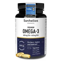 Cápsulas Sanhelios Premium Omega-3, 120 piezas